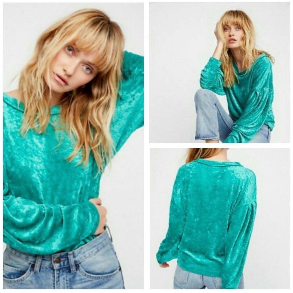 Free People Milan Velvet Pullover size M